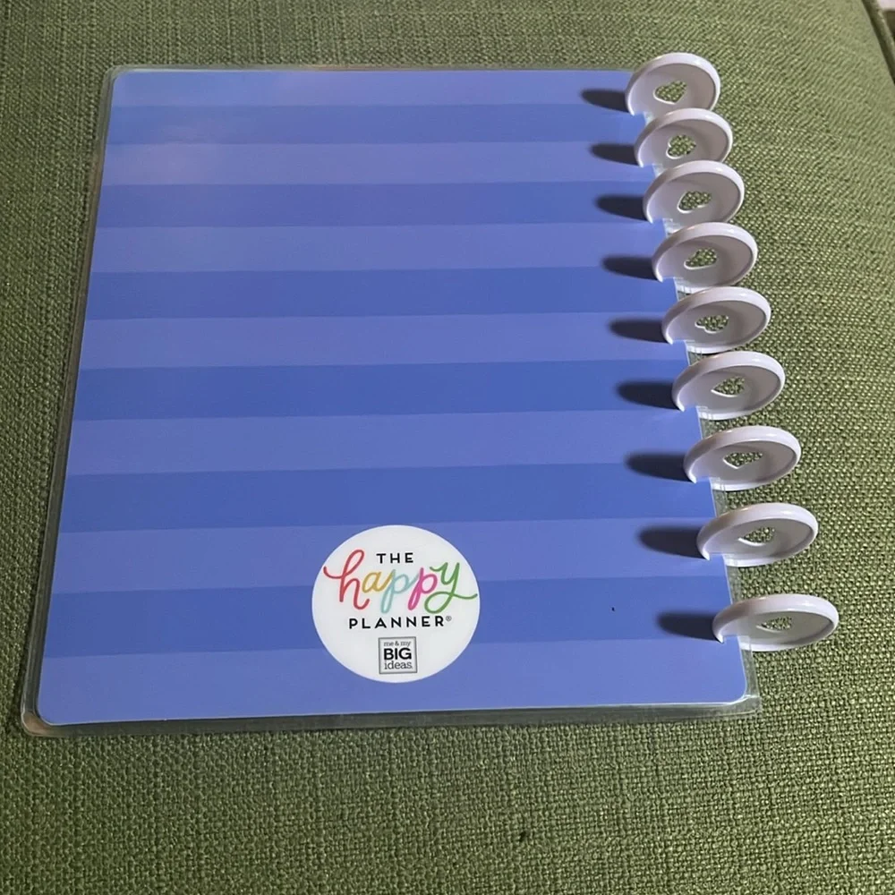 The Happy Planner Floral Striped Planner Cover with White Disk